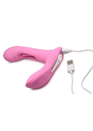 Flickers G-Flick Flicking G-Spot Rechargeable Silicone Vibrator with Remote