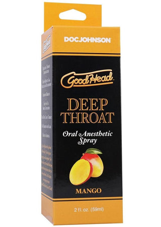 Goodhead Deep Throat Oral Anesthetic Spray - Mango - 2oz