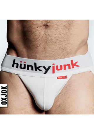 Hunker Comfy Pouch Slider-Strap Jock - White Snow