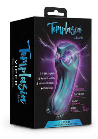 Temptasia Viper Rechargeable Dual End Vibrator - Dark Millenia - Purple