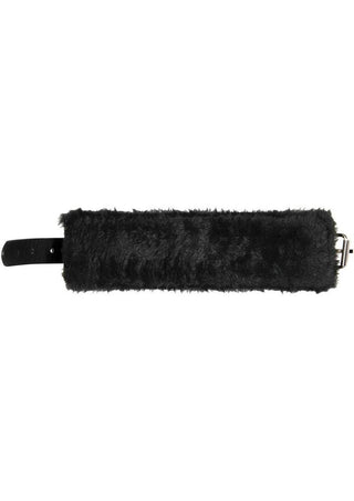 Adam and Eve 's Hog Tie Adjustable Vegan Leather Faux Fur Cuffs