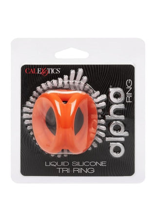 Alpha Liquid Silicone Tri-Ring - Orange