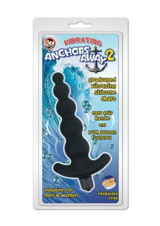 Anchors Away 2 Vibrating Anal Beads - Black/Charcoal