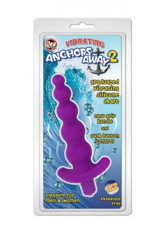 Anchors Away 2 Vibrating Anal Beads - Purple