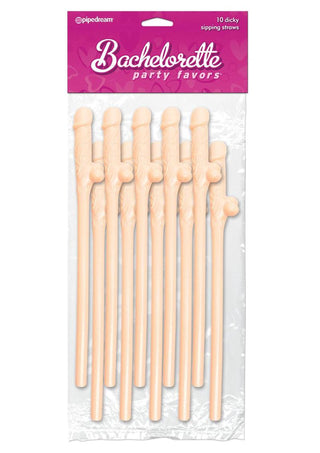 Bachelorette Party Favors Dicky Sipping Straws - Vanilla