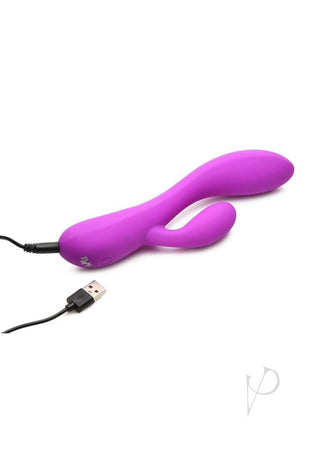 Bang! 10x Flexible Rechargeable Silicone Rabbit - Purple