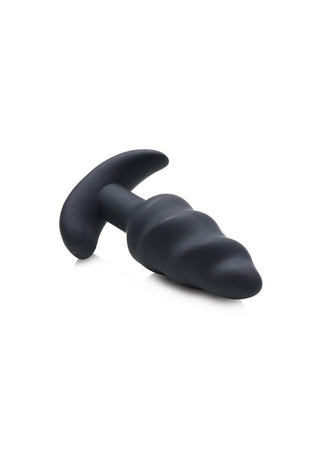 Bang! 21x Vibrating Silicone Rechargeable Swirl Butt Plug with Remote Control