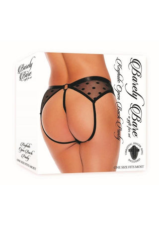 Barely Bare Keyhole Open Back Panty - Black - One Size