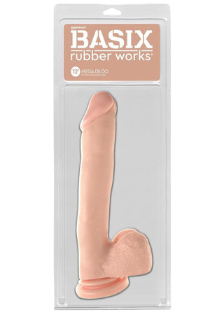 Basix Rubber Works Mega Dildo - Vanilla - 12in