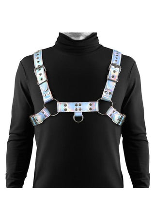 Cosmo Harness Dare Chest Harness - Multicolor/Rainbow - Large/XLarge