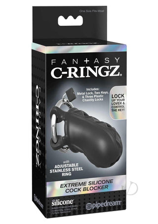 Fantasy C-Ringz Extreme Silicone Cock Blocker Cock Ring - Black