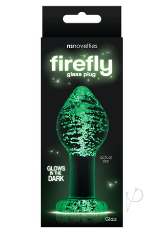 Firefly Glass Plug Butt Plug - Clear/Glow In The Dark