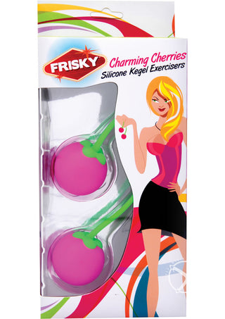 Frisky Charming Cherries Silicone Kegel Exercisers - Pink