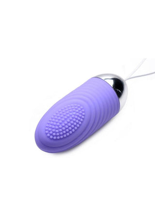 Frisky Grape Gasm Vibrating Rechargeable Silicone Egg with Remote Control