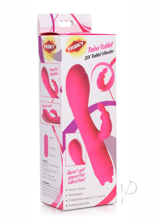 Frisky Rebel Rabbit 21x Rabbit Vibrator - Pink