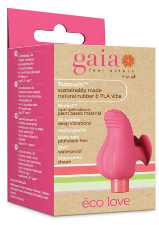 Gaia Eco Love Rechargeable Plant Based Vibrator - Coral/Pink