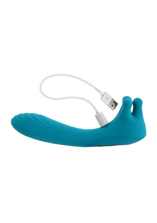 Heads Or Tails Silicone Rechargeable Dual Vibrator