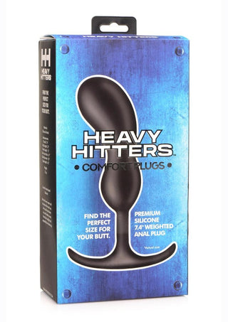 Heavy Hitters Comfort Plugs Silicone Anal Plug - Black - 7.4in