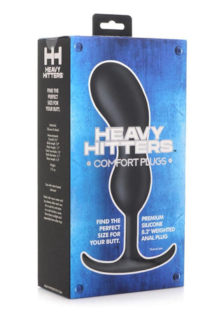 Heavy Hitters Comfort Plugs Silicone Anal Plug - Black - 8.2in