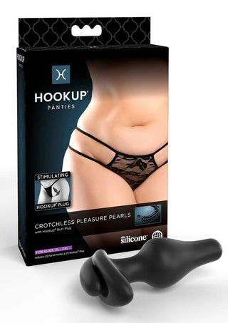 Hookup Panties Silicone Rechargeable Triple Teaser Panty Vibe with Remote Control - Black - Large/One Size/Small