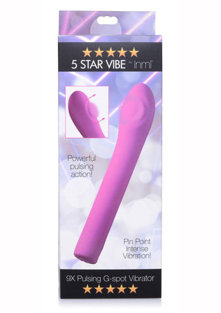 Inmi 5 Star 9x Pulsing Rechargeable Silicone G-Spot Vibrator - Pink