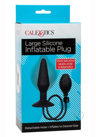 Large Silicone Inflatable Plug - Black - Large