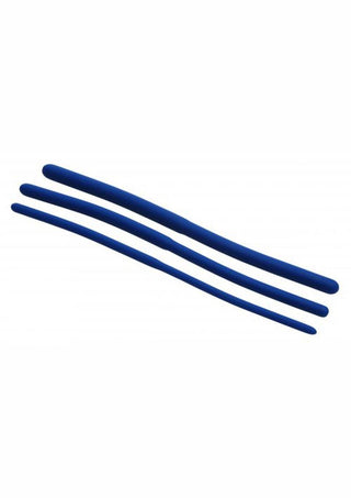 Master Series Invasion Silicone Urethral Sound Trainer - Blue - Set