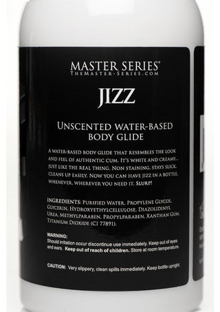 Master Series Jizz Unscented Water Based Lube - 16oz