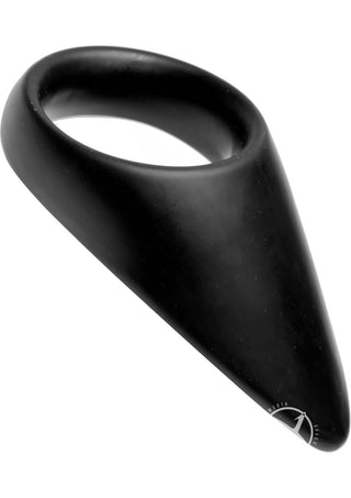 Master Series Taint Teaser Silicone Cock Ring and Taint Stimulator - Black - 1.75in