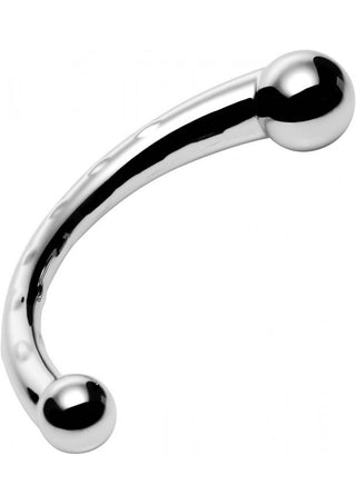 Master Series The Curvy Steel Dual Ended Dildo - Metal