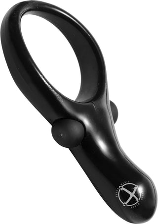 Master Series The Mystic Vibrating Cock Ring with Taint Stimulator - Black