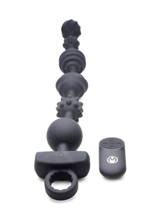 Master Series Vibrating Silicone Anal Beads with Remote Control