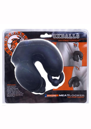 Meatlocker Silicone Chastity - Black Ice