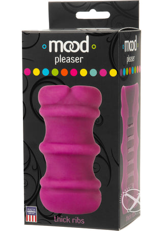 Mood Pleaser Thick Ribbed Ultraskyn Masturbator - Purple