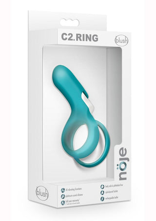 Noje C2 Rechargeable Silicone Cock Ring - Juniper - Blue