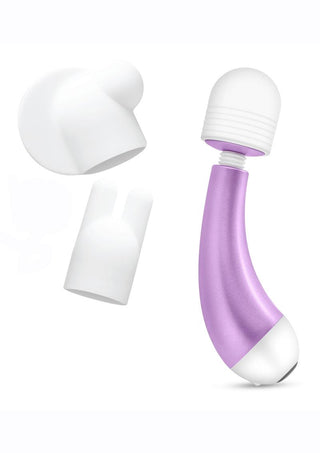 Noje Delite Wisteria Rechargeable Silicone Wand Massager - Purple/White