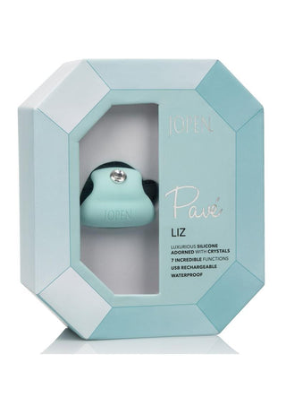 Pave Liz Rechargeable Silicone Finger Massager - Aqua/Blue