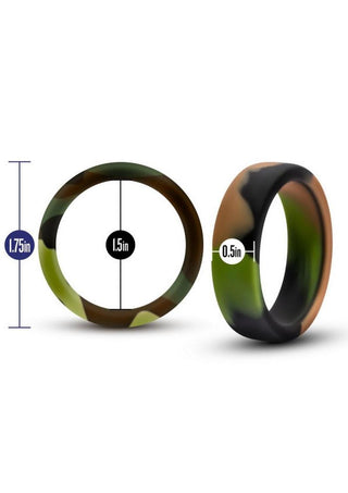 Performance Silicone Camo Cock Ring - Green Camouflage