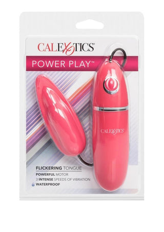 Power Play Flickering Tongue Silicone Massager Bullet - Pink