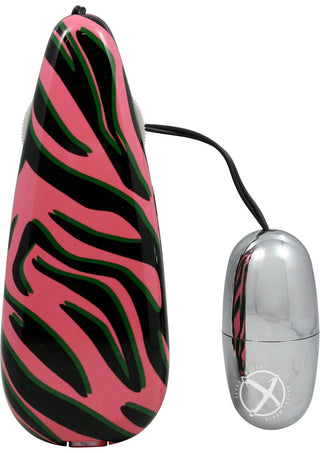 Primal Instinct Bullet with Remote Control - Animal Print/Pink/Zebra Print