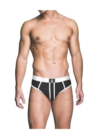 Prowler Red Ass-Less Brief - Black/White - Medium