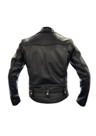 Prowler Red Police Leather Jacket - Black - Large