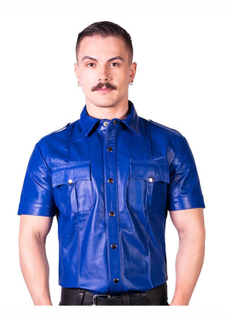 Prowler Red Slim Fit Police Shirt - Black/Blue - Large