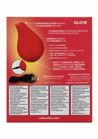 Red Hot Glow Rechargeable Silicone Massager