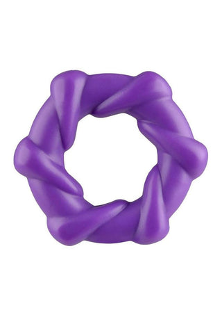 Rock Candy Taffy Twist Cock Ring - Purple