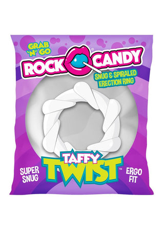 Rock Candy Taffy Twist Cock Ring - White