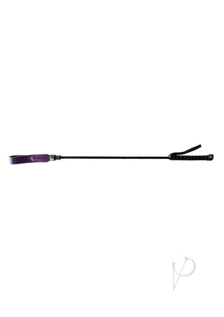 Rouge Fifty Times Hotter Long Riding Crop Slim Tip - Purple - 24in