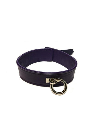 Rouge Plain Leather Adjustable Collar 1 Ring