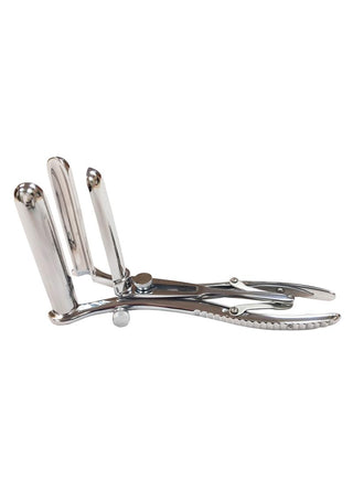 Rouge Stainless Steel Play Three Prong Speculum Probe - Metal/Silver