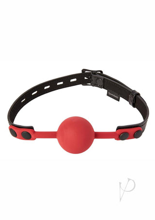 Saffron Silicone Ball Gag - Black/Red